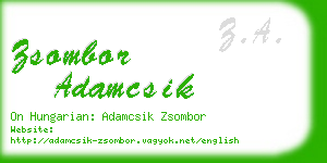 zsombor adamcsik business card